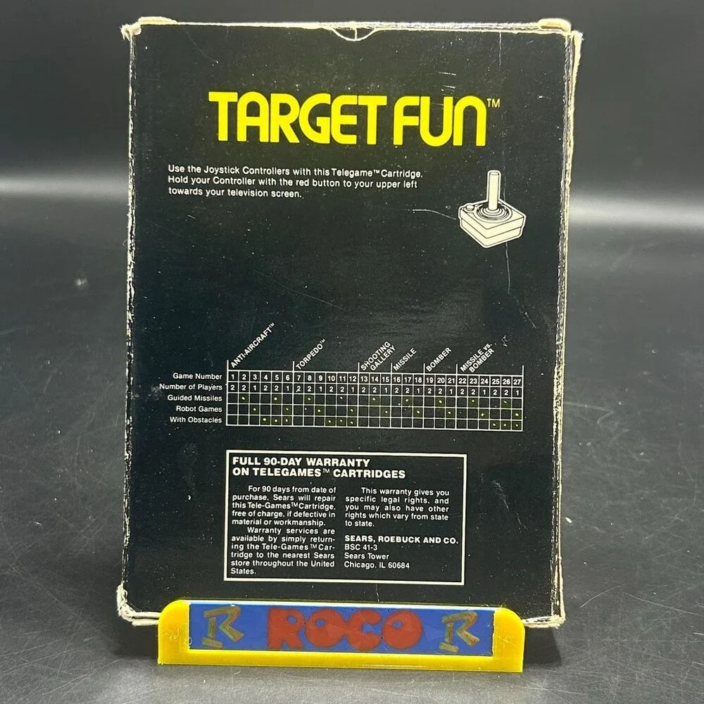 Target Fun Sears Tele-Games 27 Cartridge (Atari 2600, 1977) Complete W/ Manual